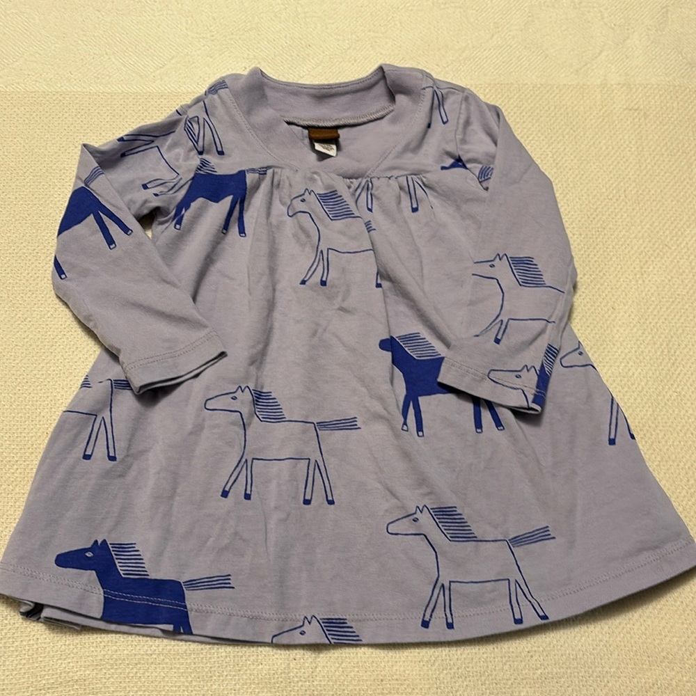 Tea collection highland horses dress, 12-18 mo